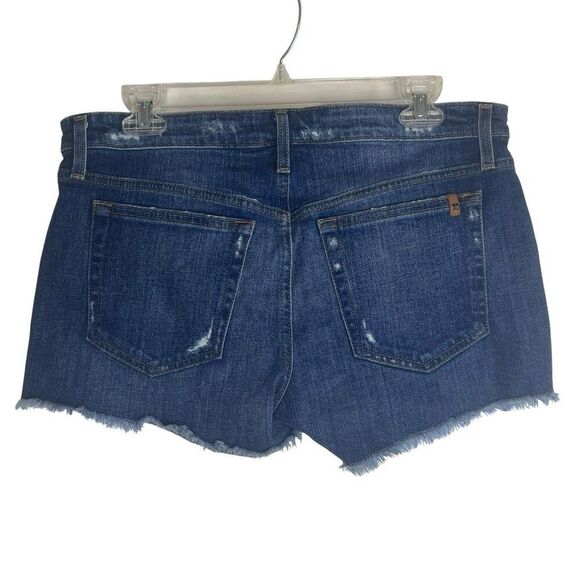 Joe's Womens Distressed Frayed Hem Cut-Off Shorts Blue Denim Phoebe Wash Size 30 - Picture 3 of 15